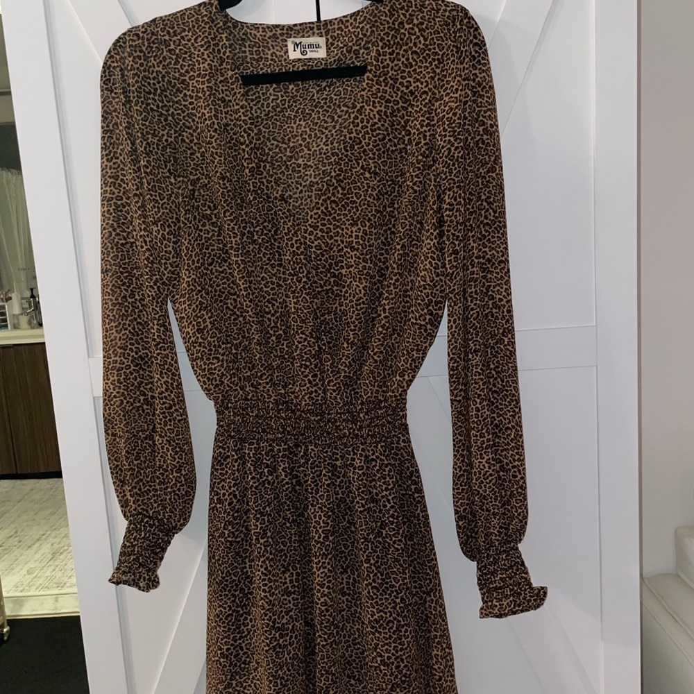 Show Me Your MuMu Leopard Print Dress